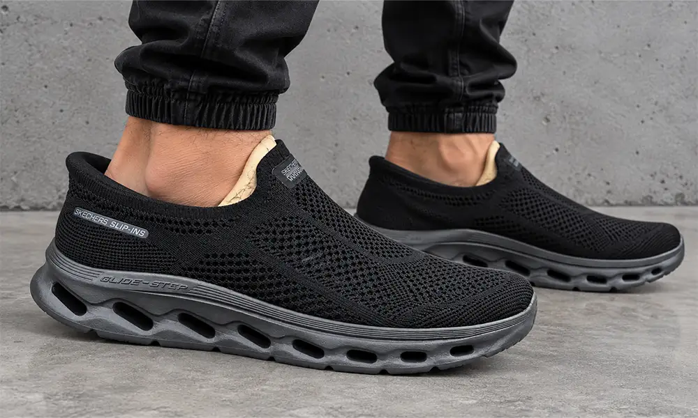 کفش رانینگ اسکیچرز skechers go walk glide step مدل 216665BBK